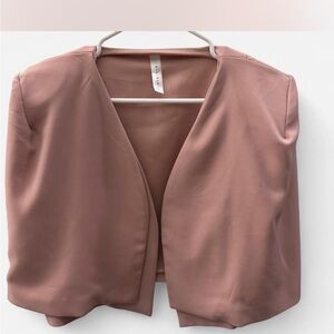 Blue Blush M Soft Pink cropped Blazer Cape
